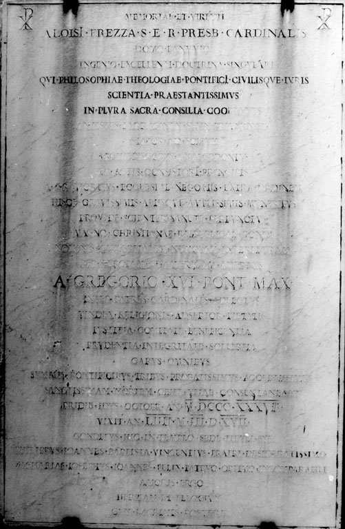lapide tombale - ambito romano (sec. XIX)